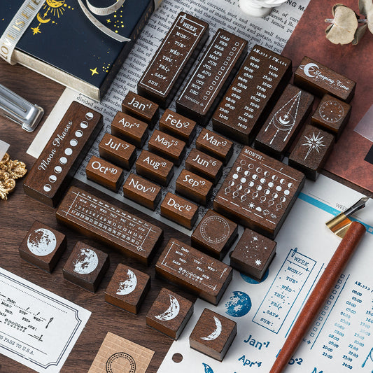 30pcs wooden Stamp