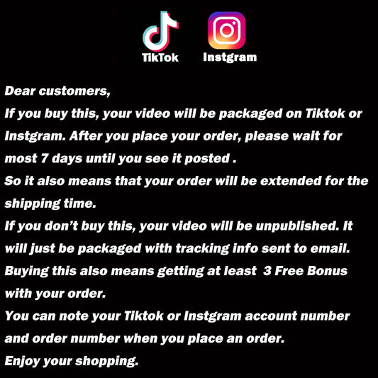 Packaging Video on Tiktok or Instgram (Alone, Not Valid)